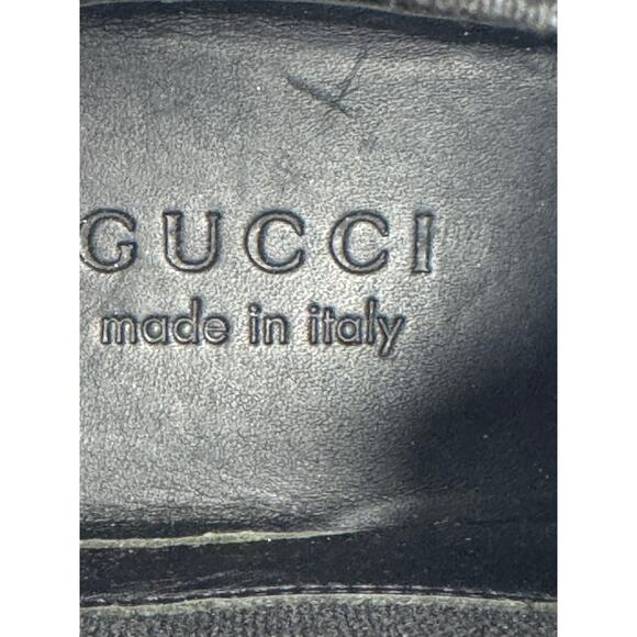 Gucci Black Quebec Leather Ankle Boot black Designer Booties W/box size 5 / US 8 - Picture 6 of 13